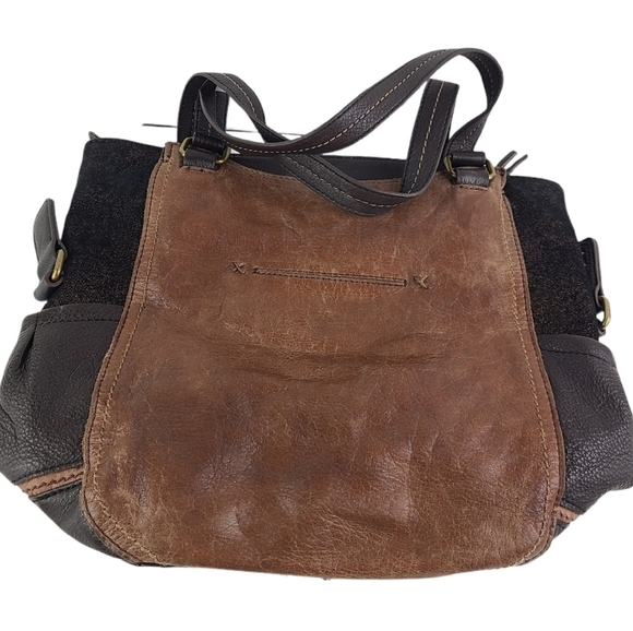 THE SAK Brown Leather Shoulder Bag Tote Purse - Picture 2 of 5